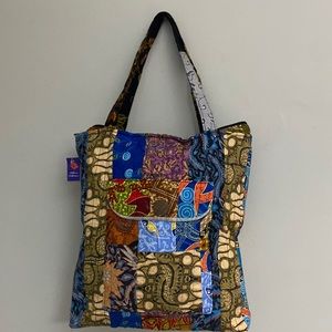 Quilted multicolor tote bag new!